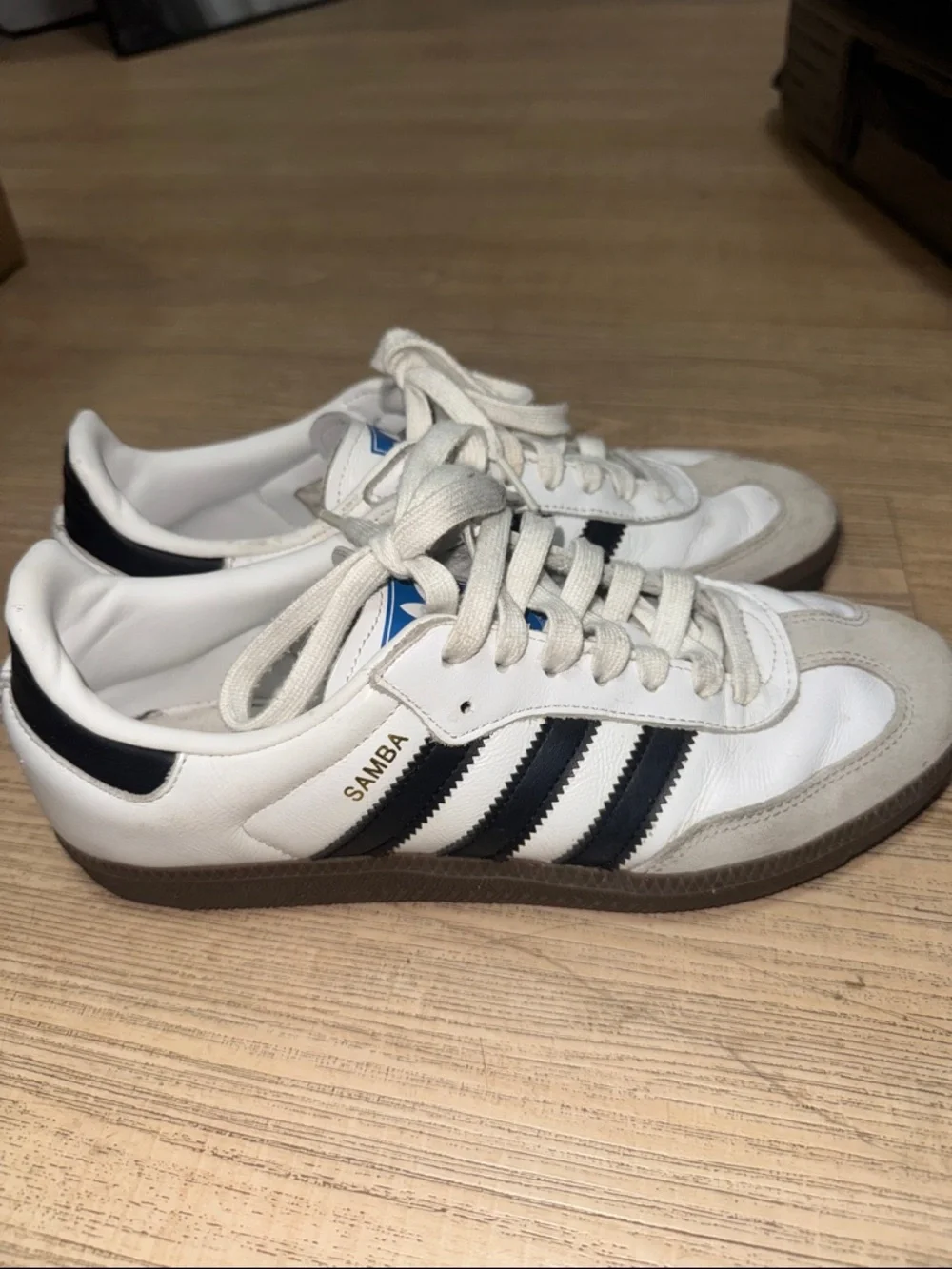 adidas White and Black Sambas OG Sneakers - Picture 2 of 5